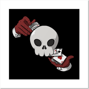 Poker skull Posters and Art